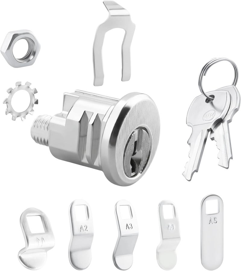 Malae MP4946 Mailbox Lock Replacement Compatible with Cutler-Federal Mailboxes Lock, 1-9/16 in.Cam Reach Mailbox Locks with Keys for Prime-Line Mail Box Lock - Image 1